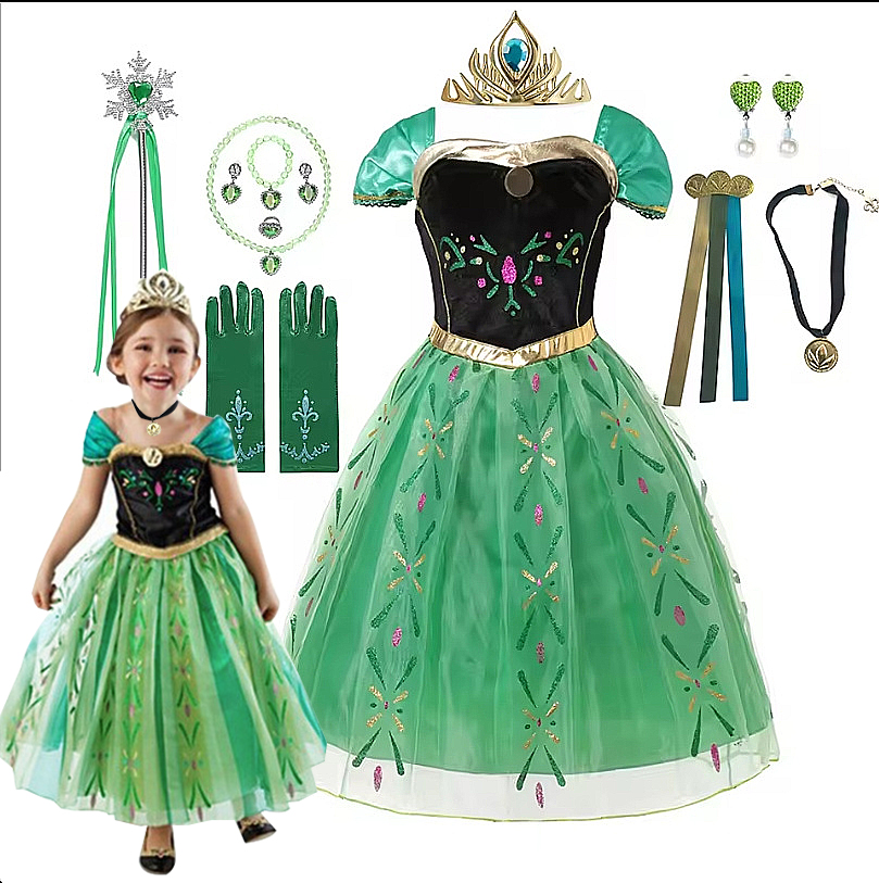 Summer Kids Clothing - Costume da Anna per bambini Ragazza