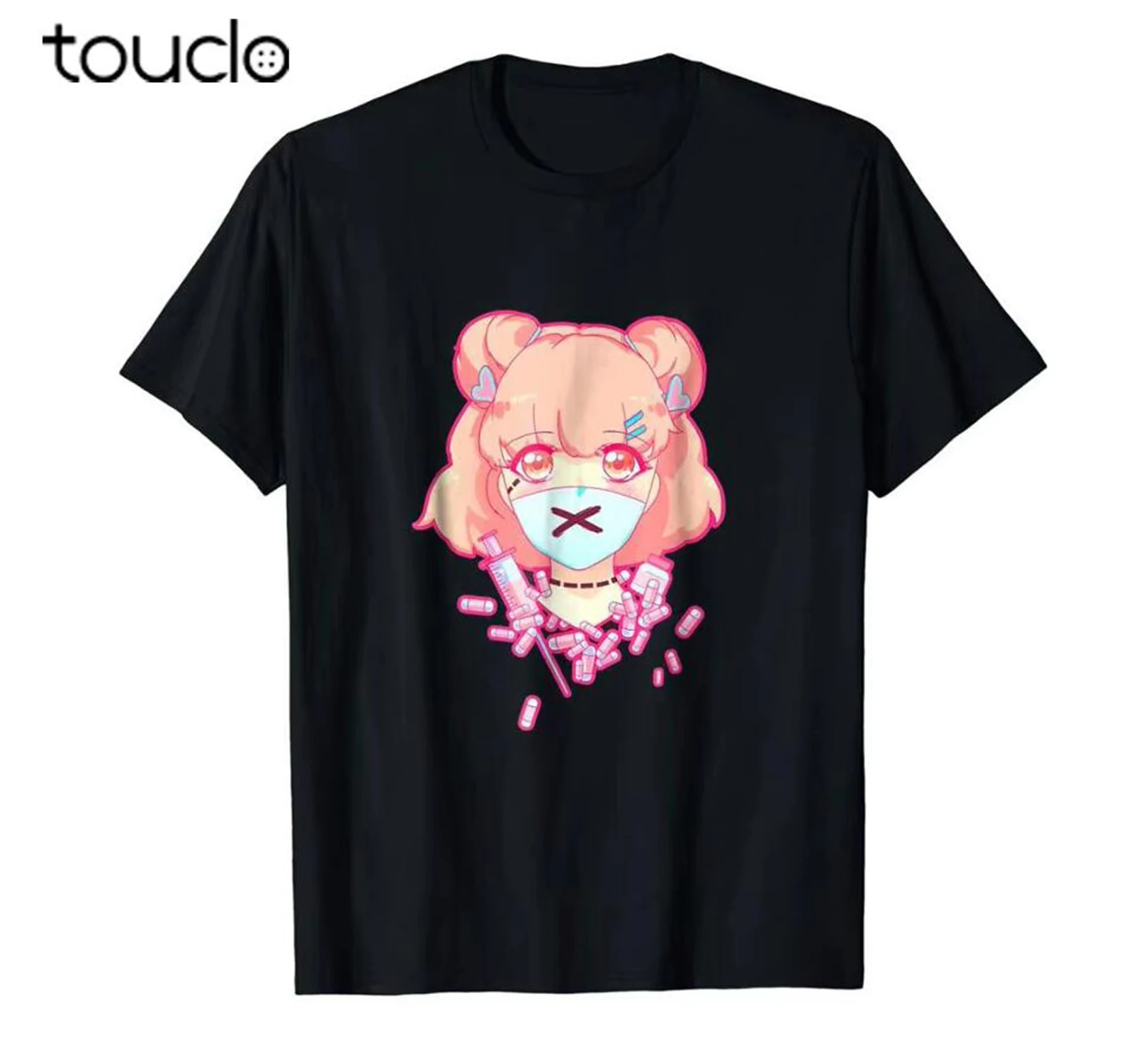 Summer Clothing H&M - T-shirt da uomo Pastel Menhera Anime
