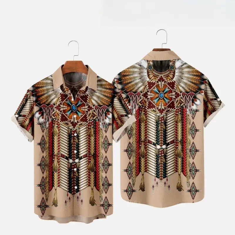 Indian Summer Vintage Clothing - Camicie da spiaggia con stampa 3D