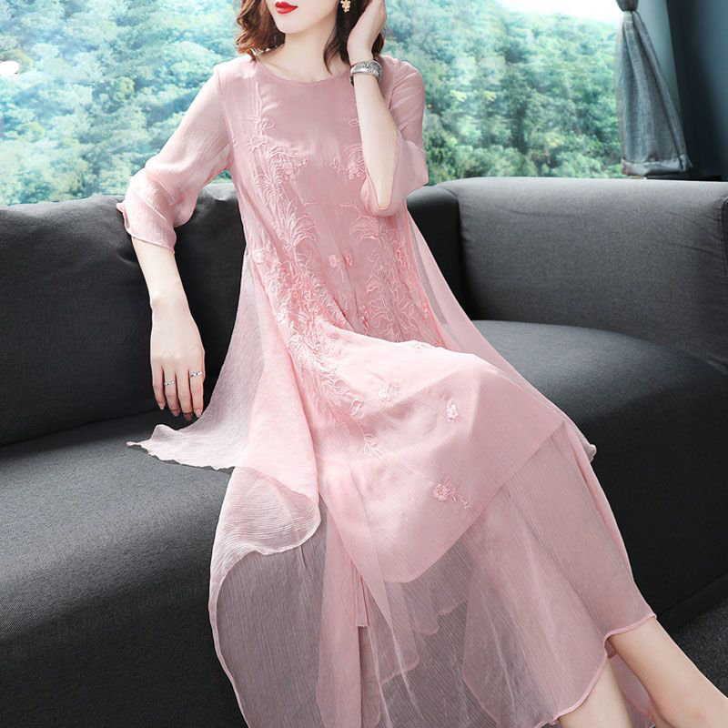 Summer Gauze Clothing - Elegante Abito da Ballo con Scollo