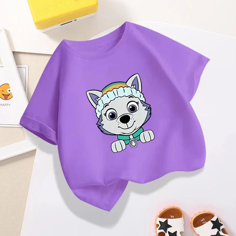 Summer Everest Clothing - T-shirt della serie Paw Patrols viola,