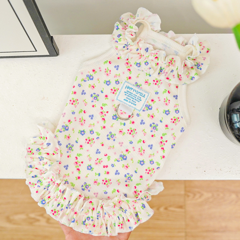 Summer Loving Clothing - Vestito Floreale alla Moda per Cani,