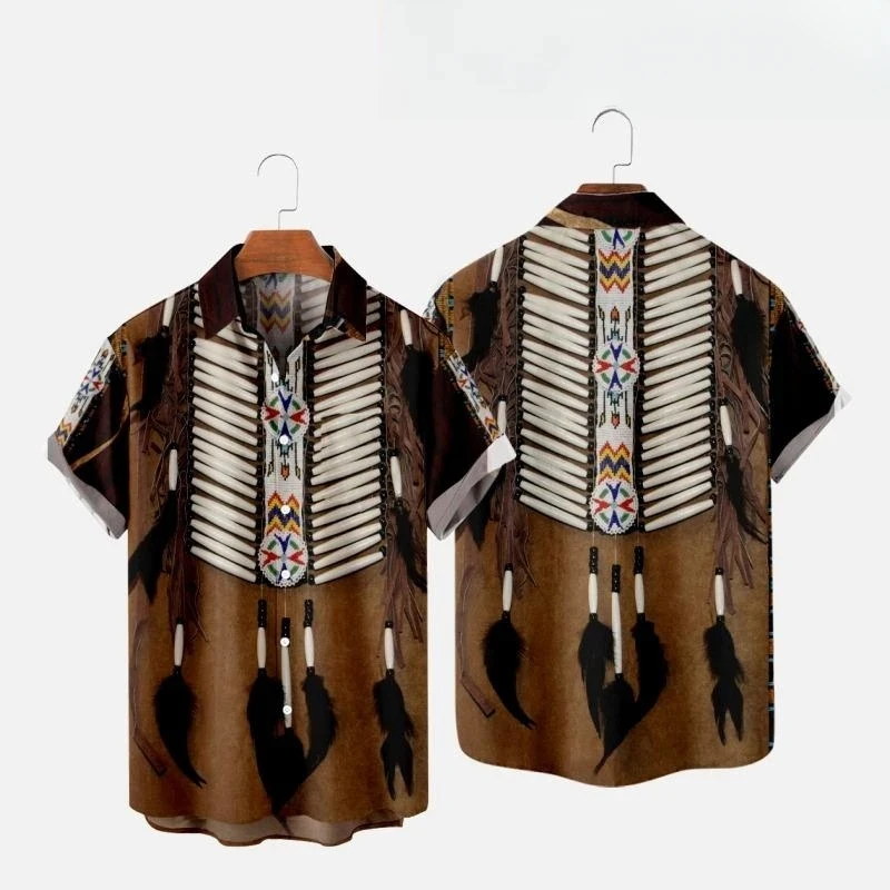 Indian Summer Vintage Clothing - Camicie da Spiaggia con Stampa 3D