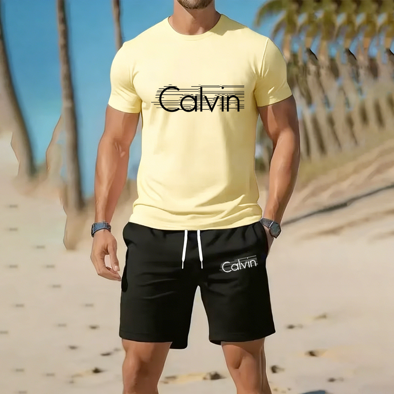 Summer Clothing Discount - Completo sportivo da uomo due pezzi: