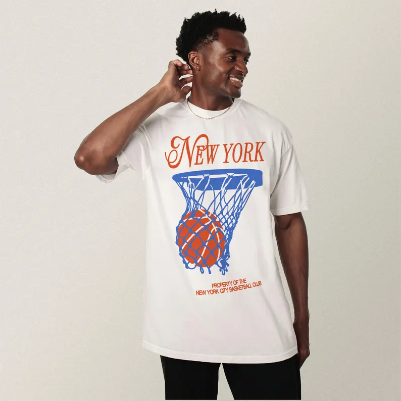 Summer Clothing Nyc - T-shirt da basket New York per
