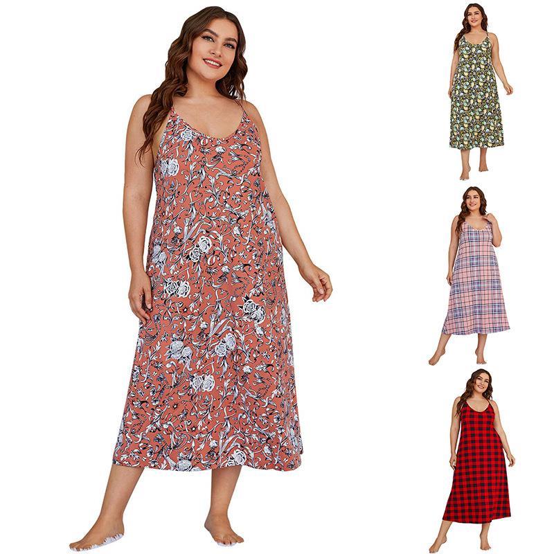 Summer Clothing Plus Size Women - Camicia da Notte Plus Size per