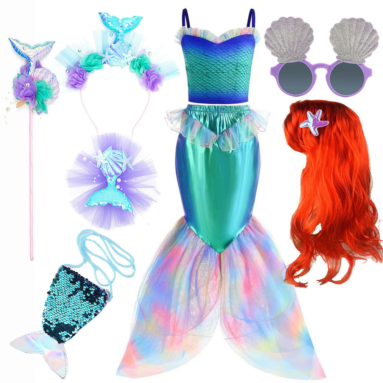 Disney Sirena Vestire Costume  - Summer Kids Clothing recensione e prezzo
