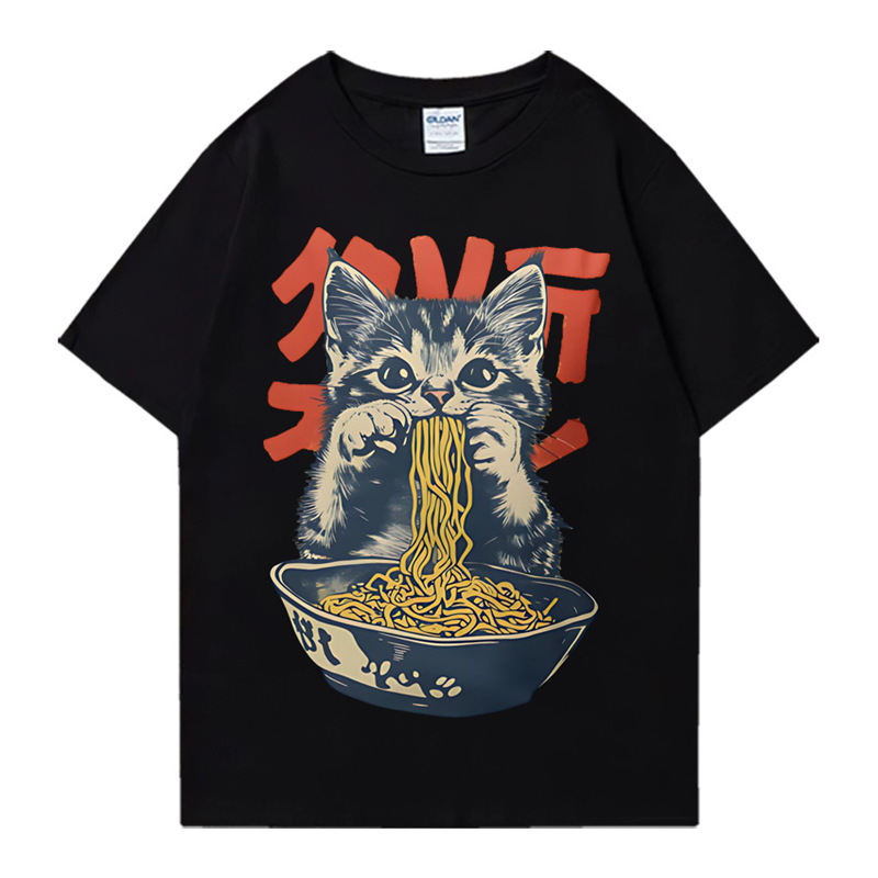 T-shirt Kawaii Ramen Cat Retro - Summer Clothing Essentials Men recensione e prezzo